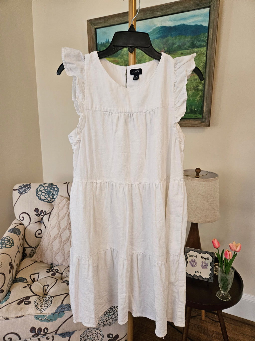 J. CREW White Sleeveless Summer Dress Sz 8