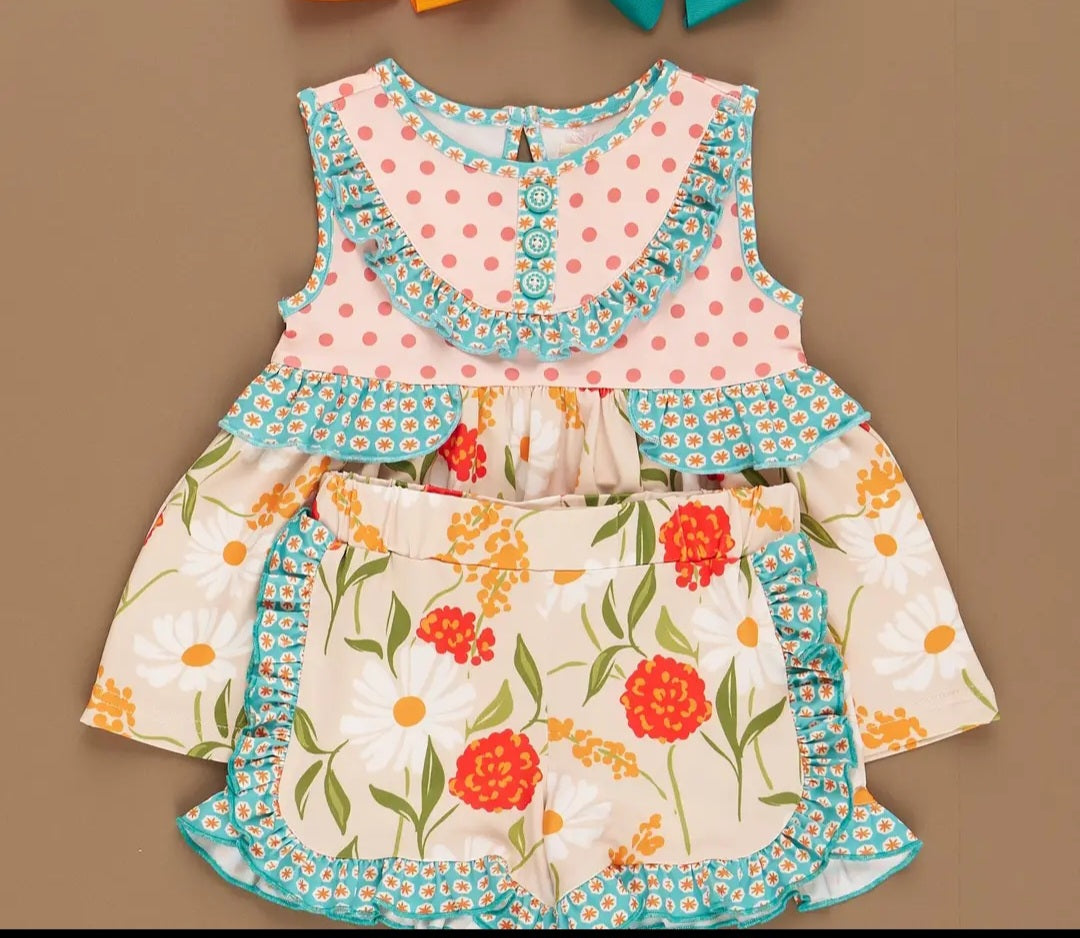 Marie Nicole Daisy Janes Ruffle Trim Outfit Sz 2T