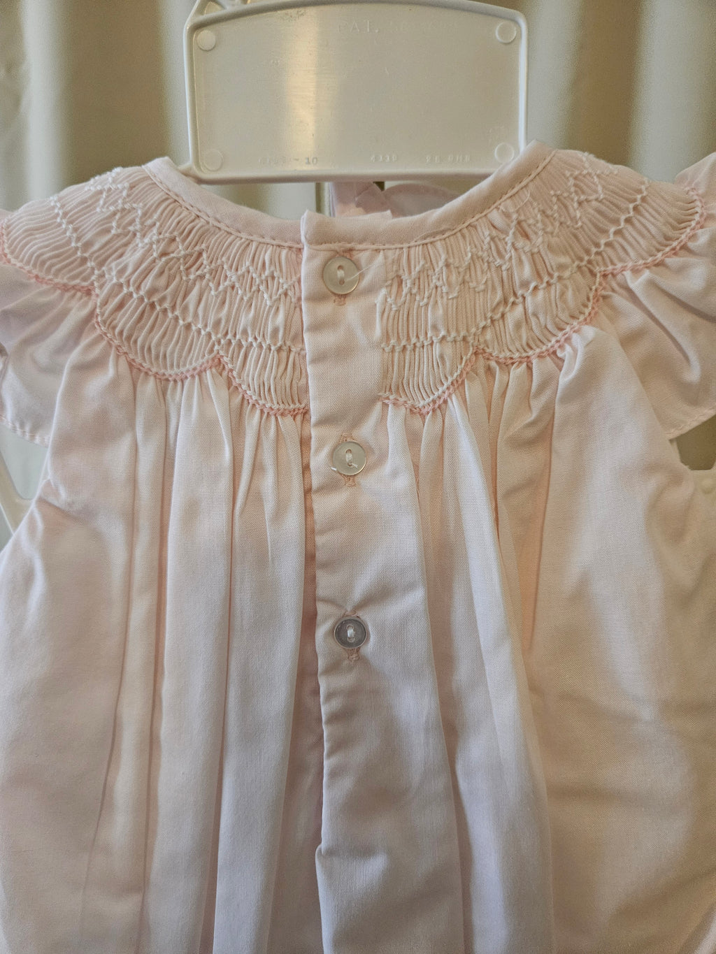 Petit Ami Pink Smocked Bubble Romper Set w/ Bonnet NB & 3M NWT