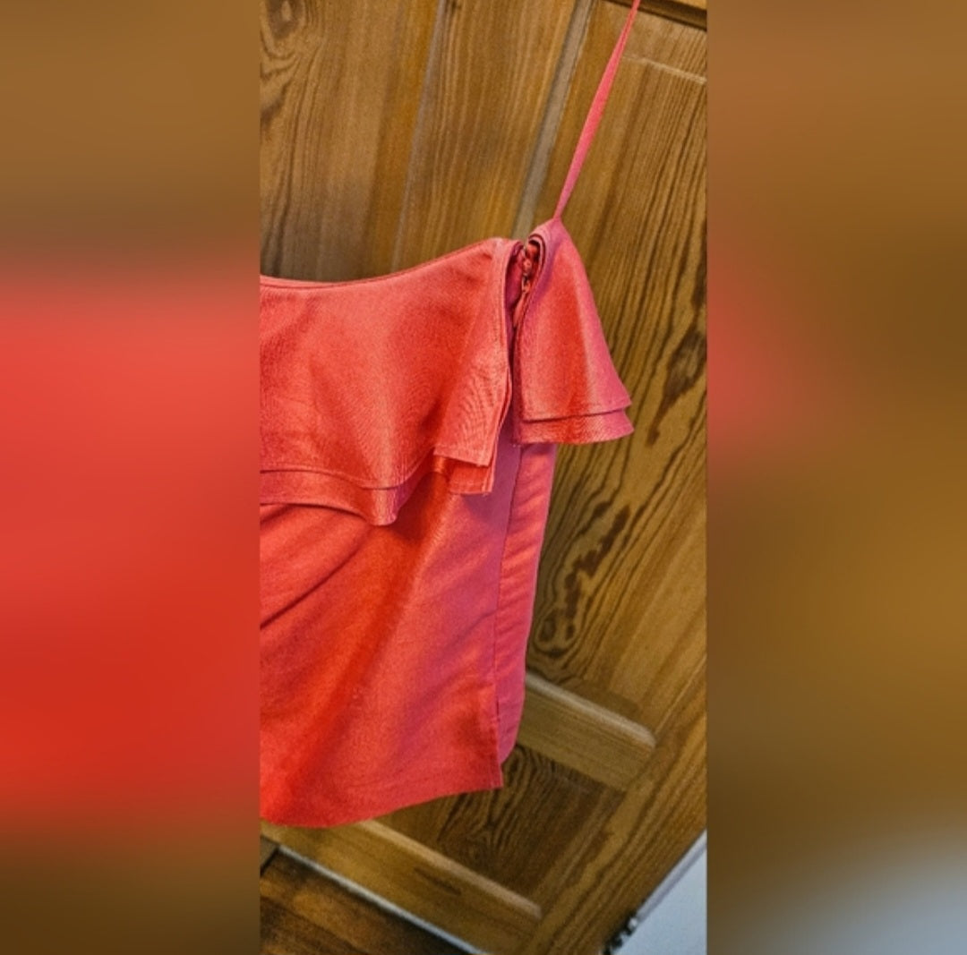 J.Crew One Shoulder Ruffle Blouse Size 12