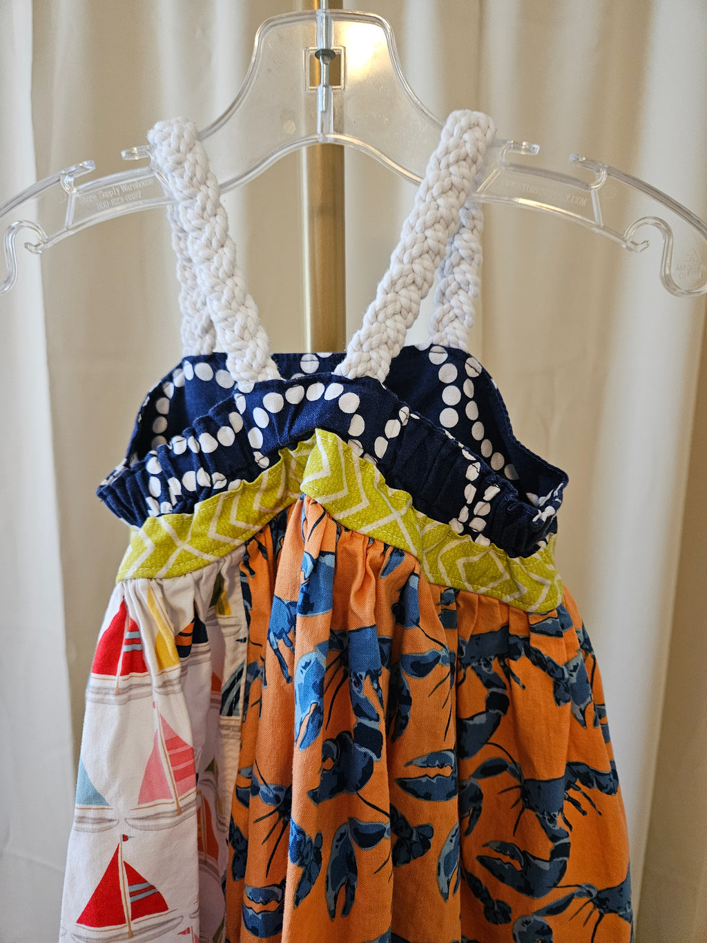 Brownie Goose Showcase Emerie & Asher Nautical Sailboat Lobster Sundress 4T
