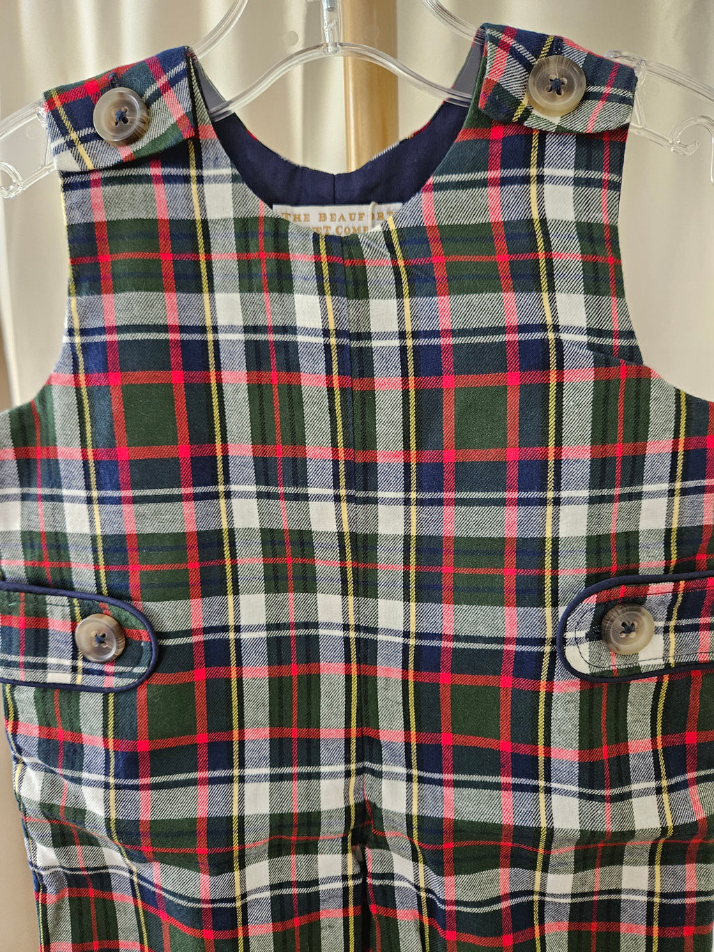 The Beaufort Bonnet Company Lawson Longall Flannel Grant Park Plaid Size 0-6M
