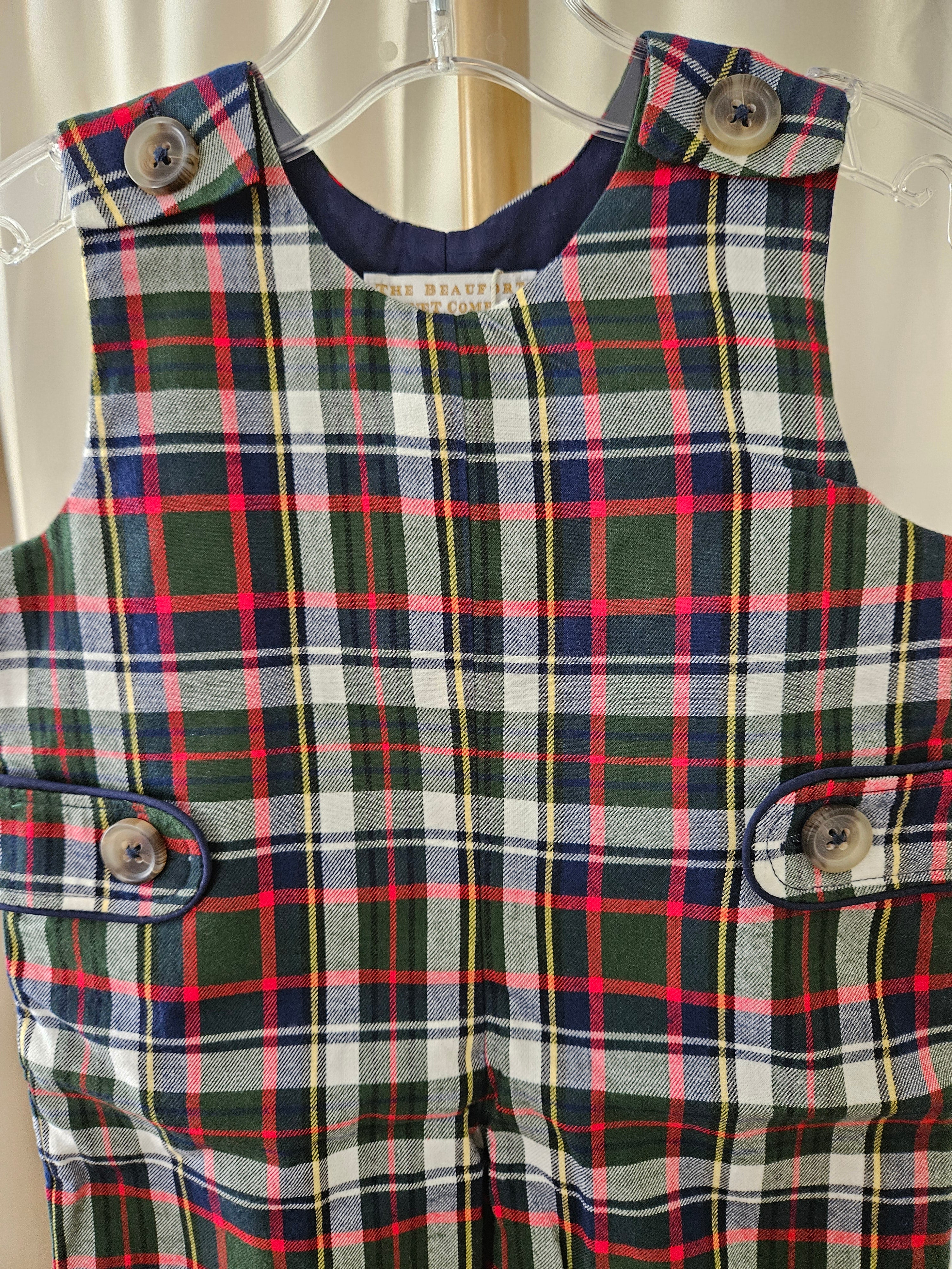 The Beaufort Bonnet Company Lawson Longall Flannel Grant Park Plaid Size 0-6M
