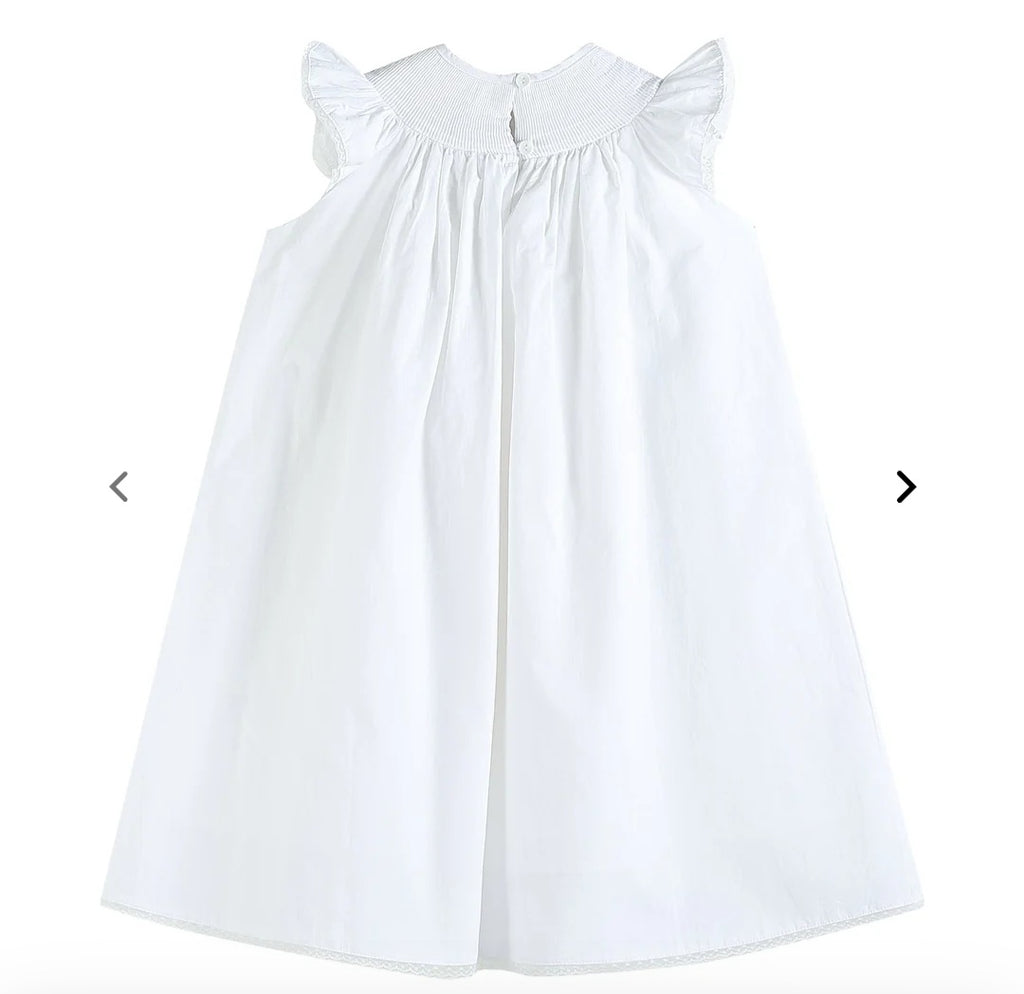 Lil Cactus White & Pink Bishop Dress Sz 6-12M