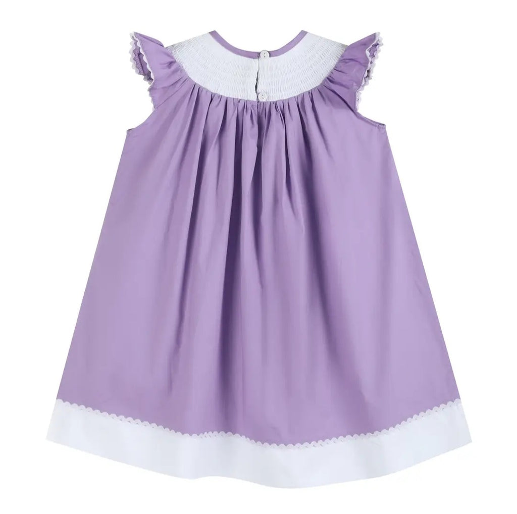 Lil Cactus Purple Easter Bunny Smocked Dress Sz 2T