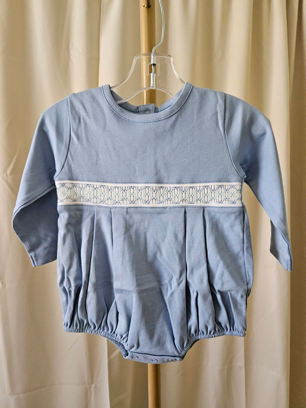 The Beaufort Bonnet Company Bradford Bubble Smocked Pima Cotton 6-12M