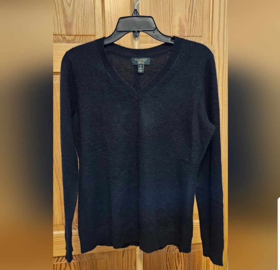 Charter Club 100% Cashmere Vneck Sweater Size Medium