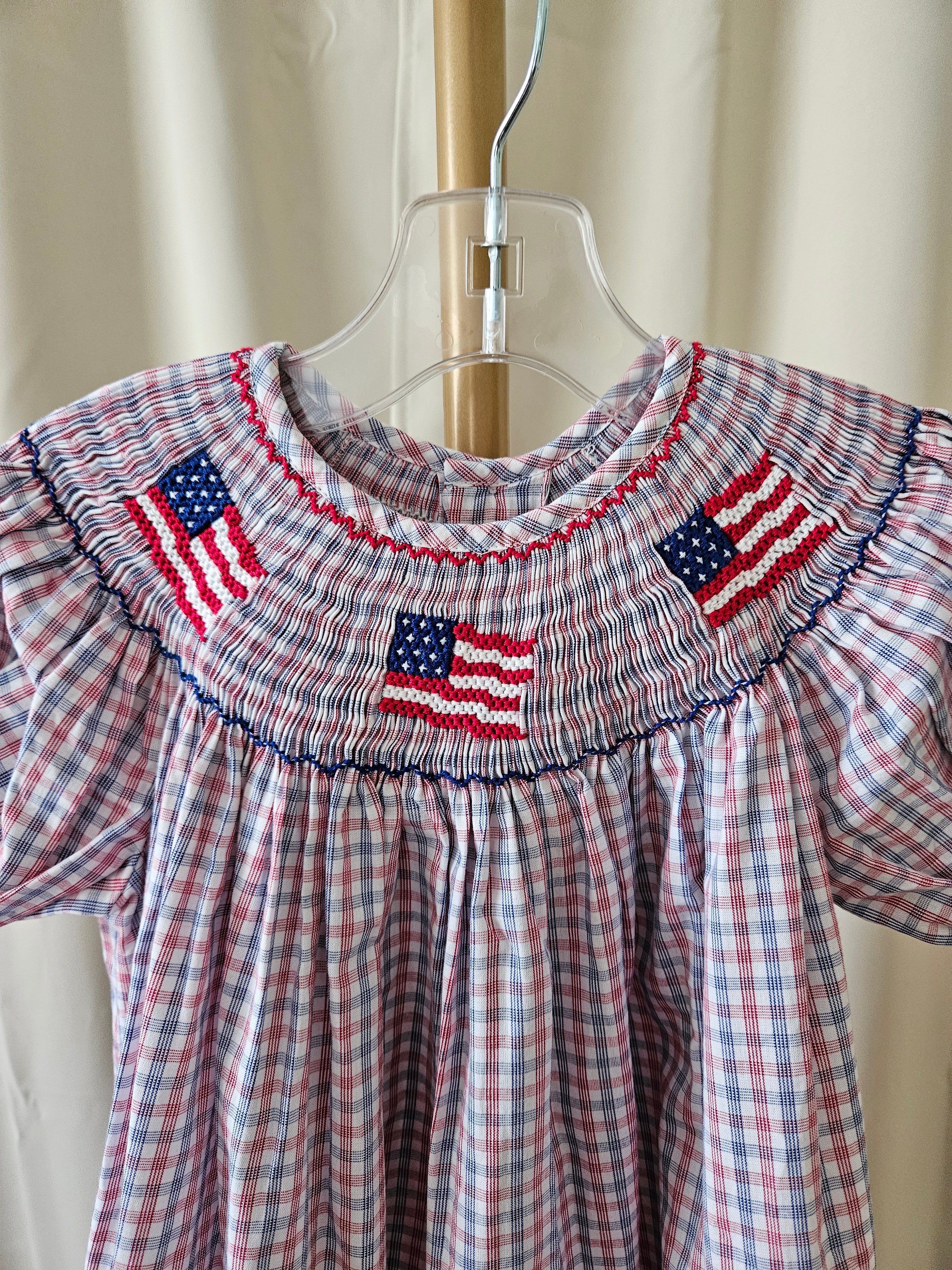 Mom & Me Patriotic Smocked Bishop Dress 🇺🇸 Size 3T