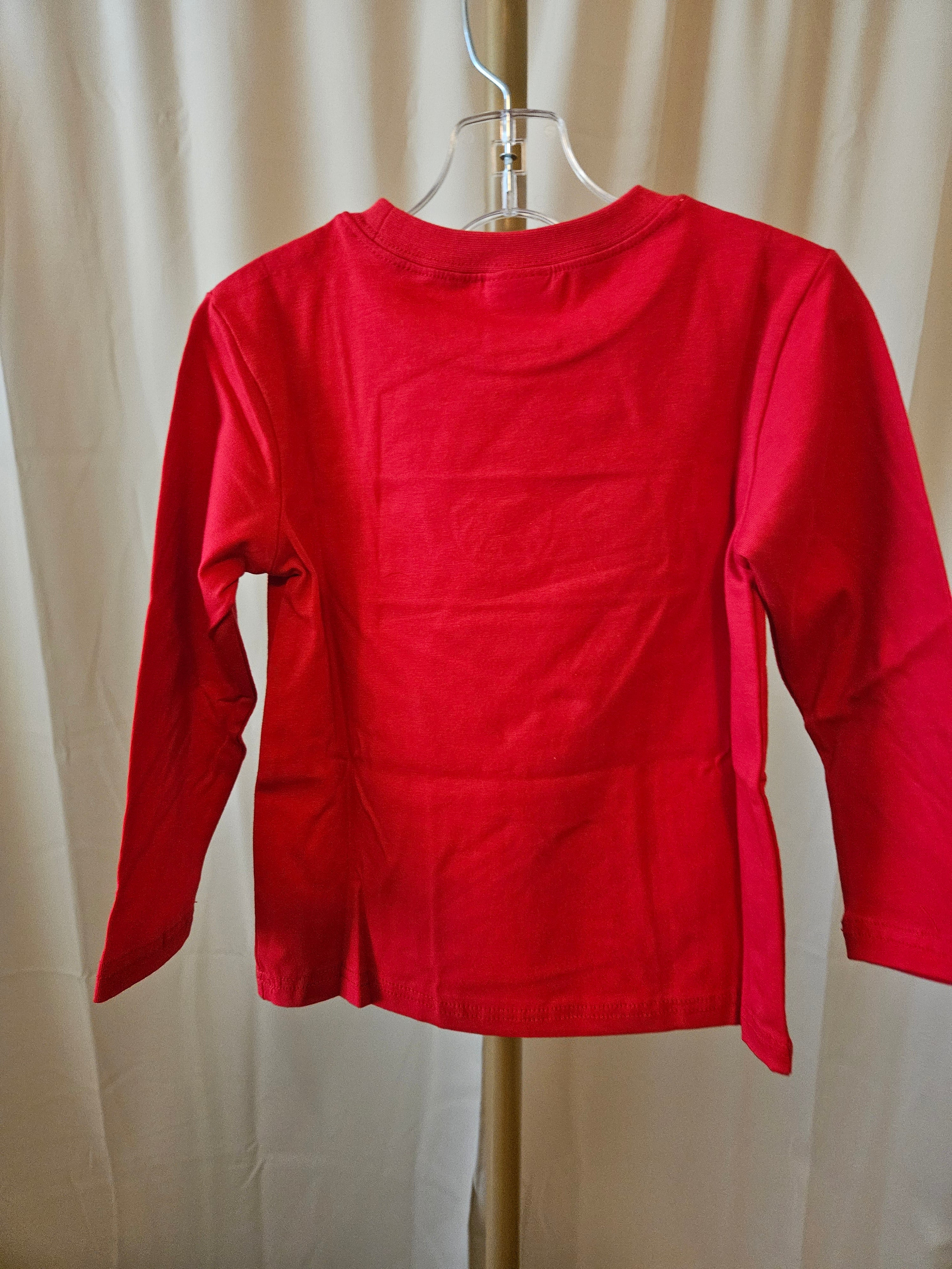 Georgia Red UGA Football Appliqué Long Sleeve Shirt | Wear Love Wash | 3Y