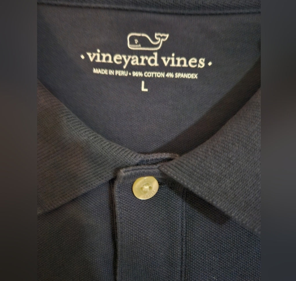Vineyard Vines Navy Blue Polo Size Large