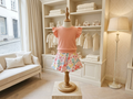 Millie Loves Lily Peach Flutter Sleeve Top & Floral Skort Set | Sizes 4, 6, 8