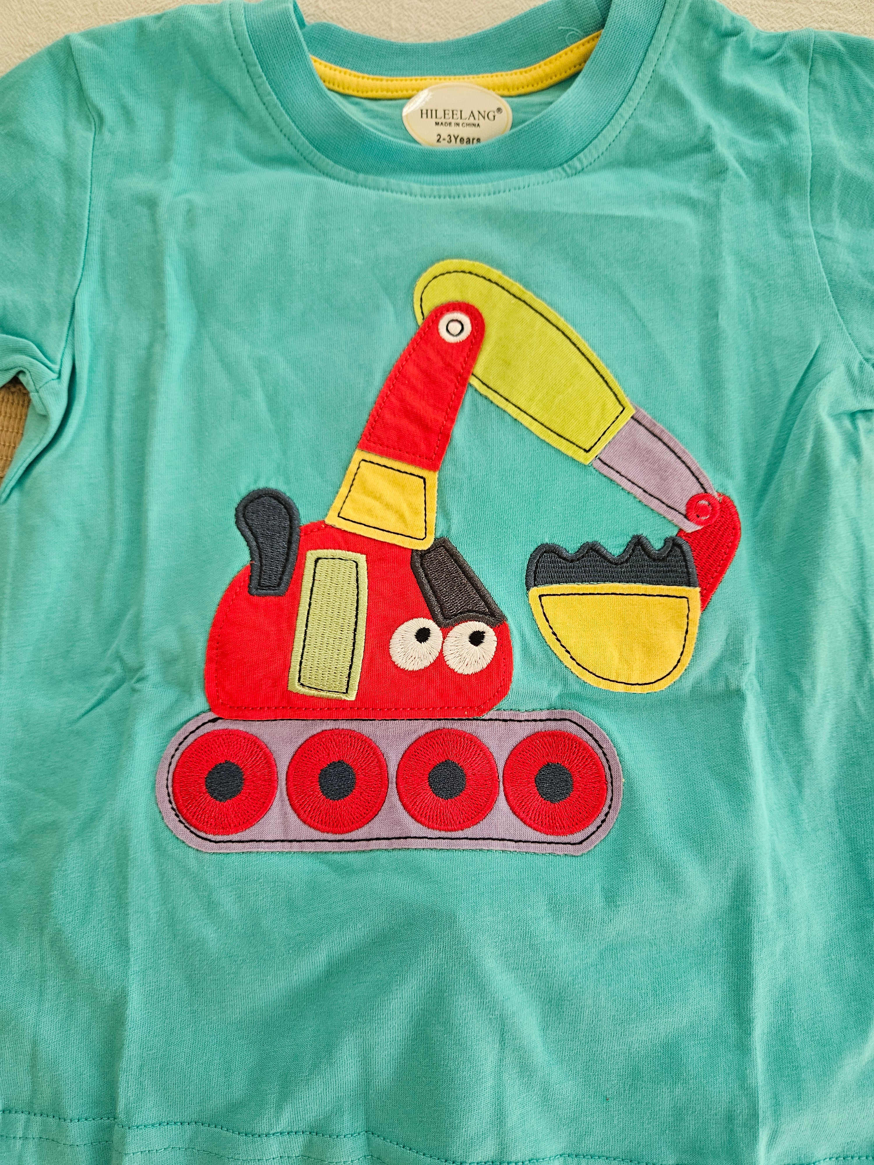 Hileelang Appliquéd Front-Loader Top & Matching Shorts Set 2-3Y