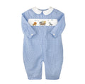 Petit Ami Noah's Ark Longall With Hand Picture Smocking