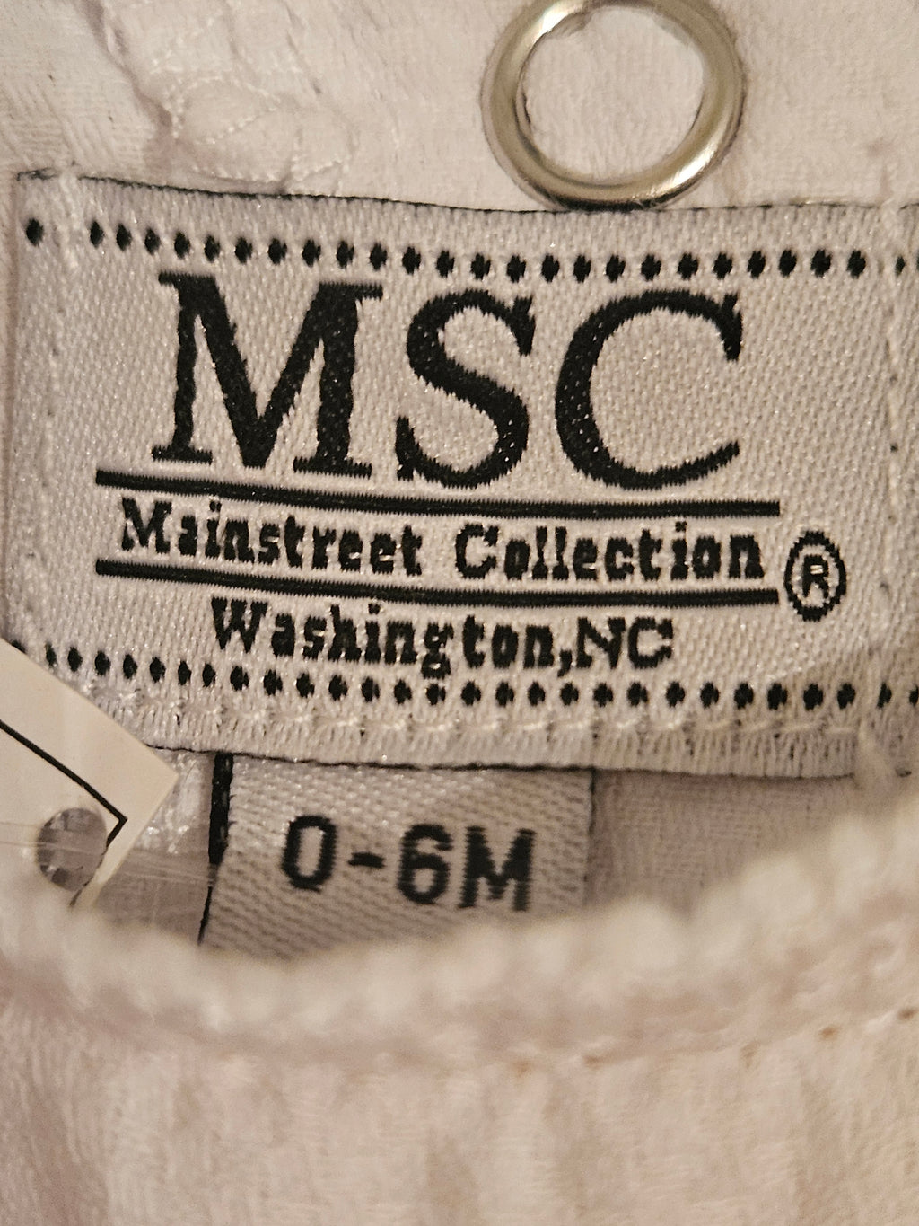 MSC White Dress with Yellow Smocked Ducks Sz 0-6M