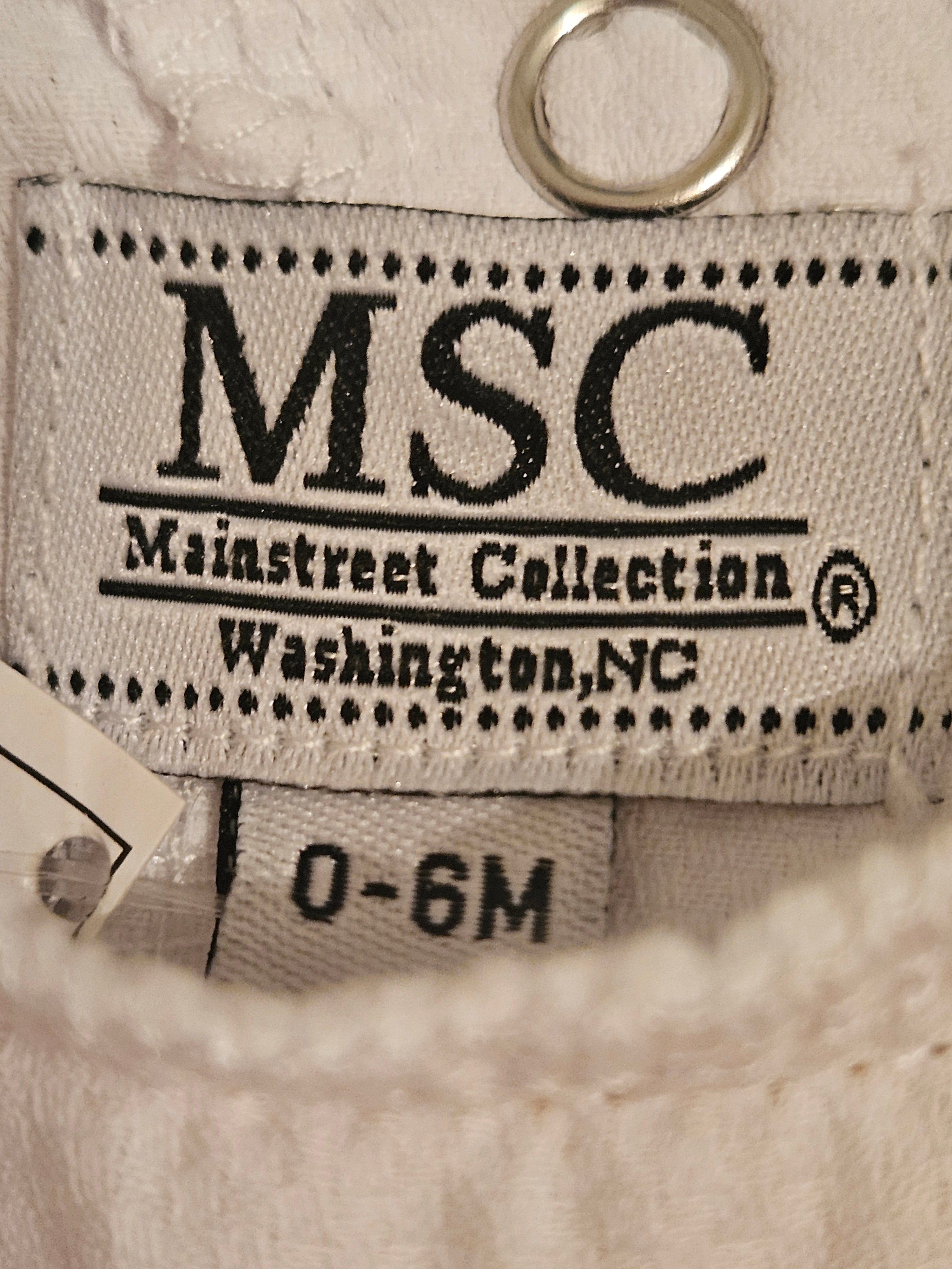 MSC White Dress with Yellow Smocked Ducks Sz 0-6M