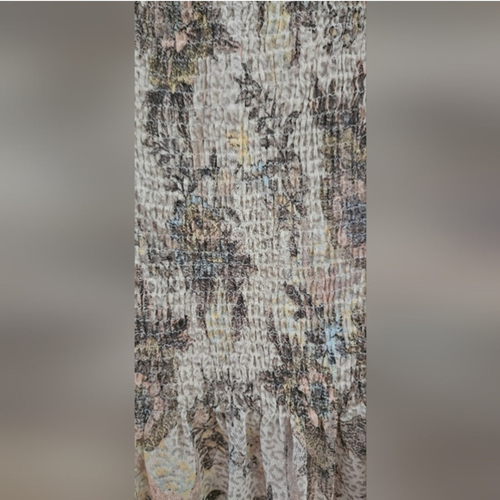 Free People Romantic Floral Chiffon Blouse Size Medium