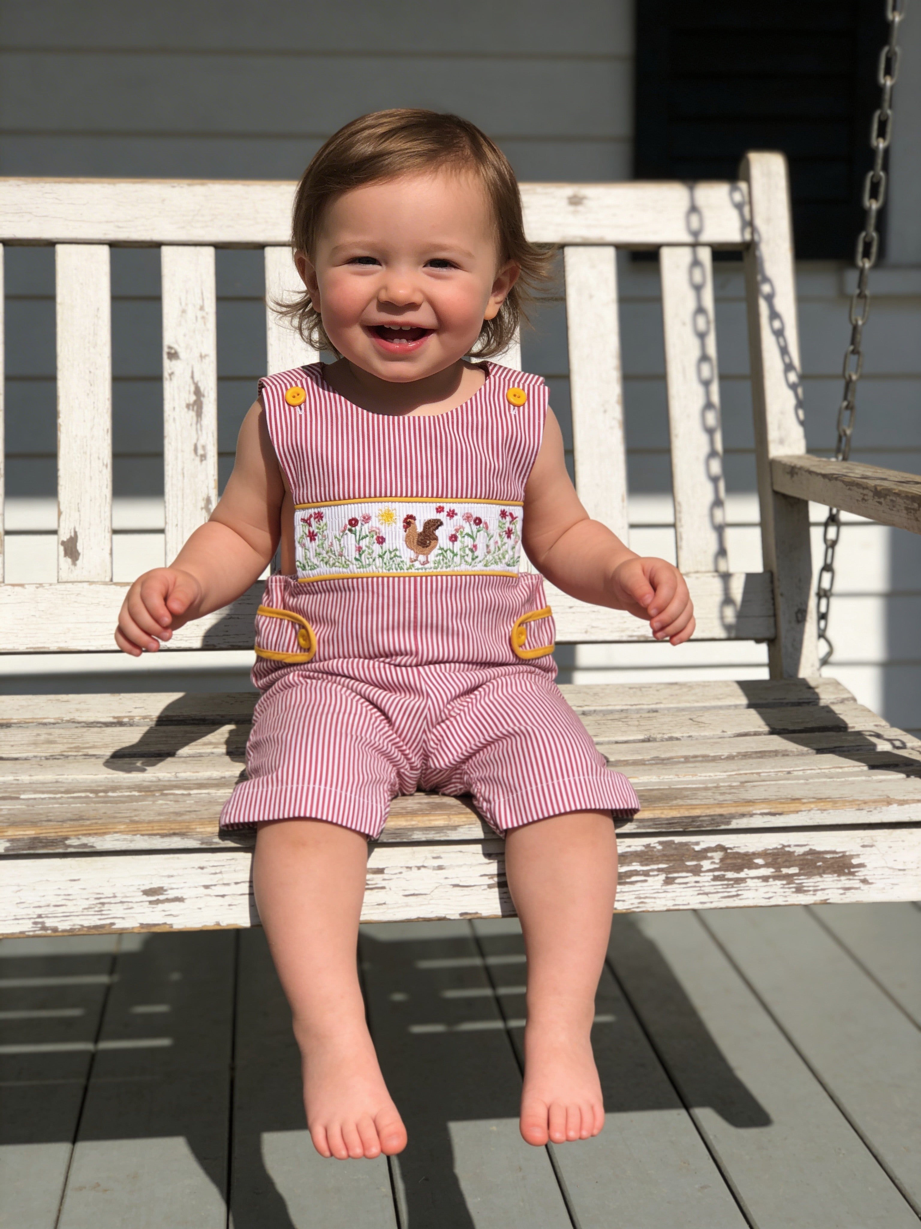 Rylee Faith Designs Autumn Rooster Smocked Jon-Jon