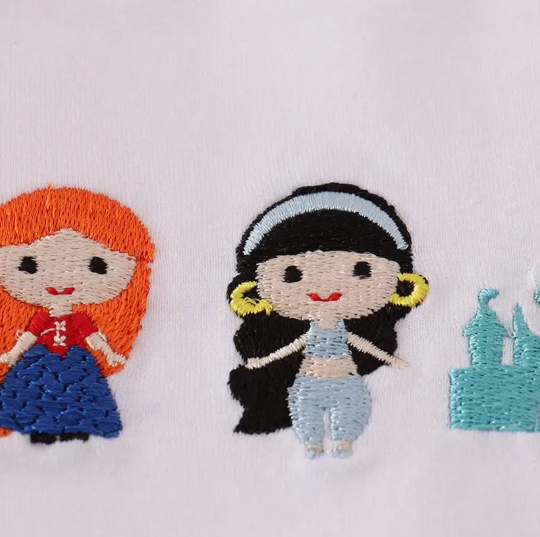 Abby & Evie Kids White and Pink Disney Princess Matching Set