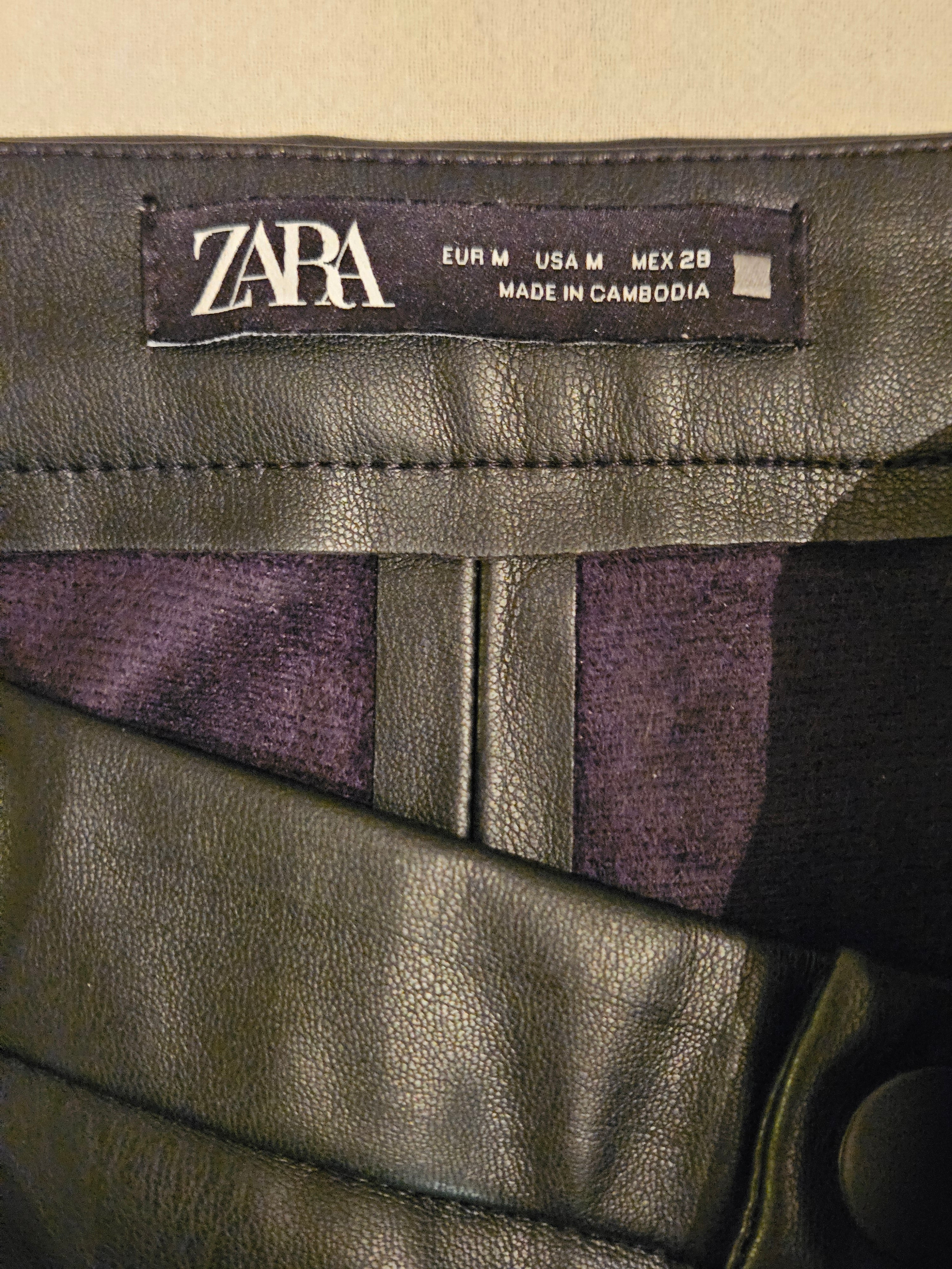 Zara Faux Leather Pants Sz Med