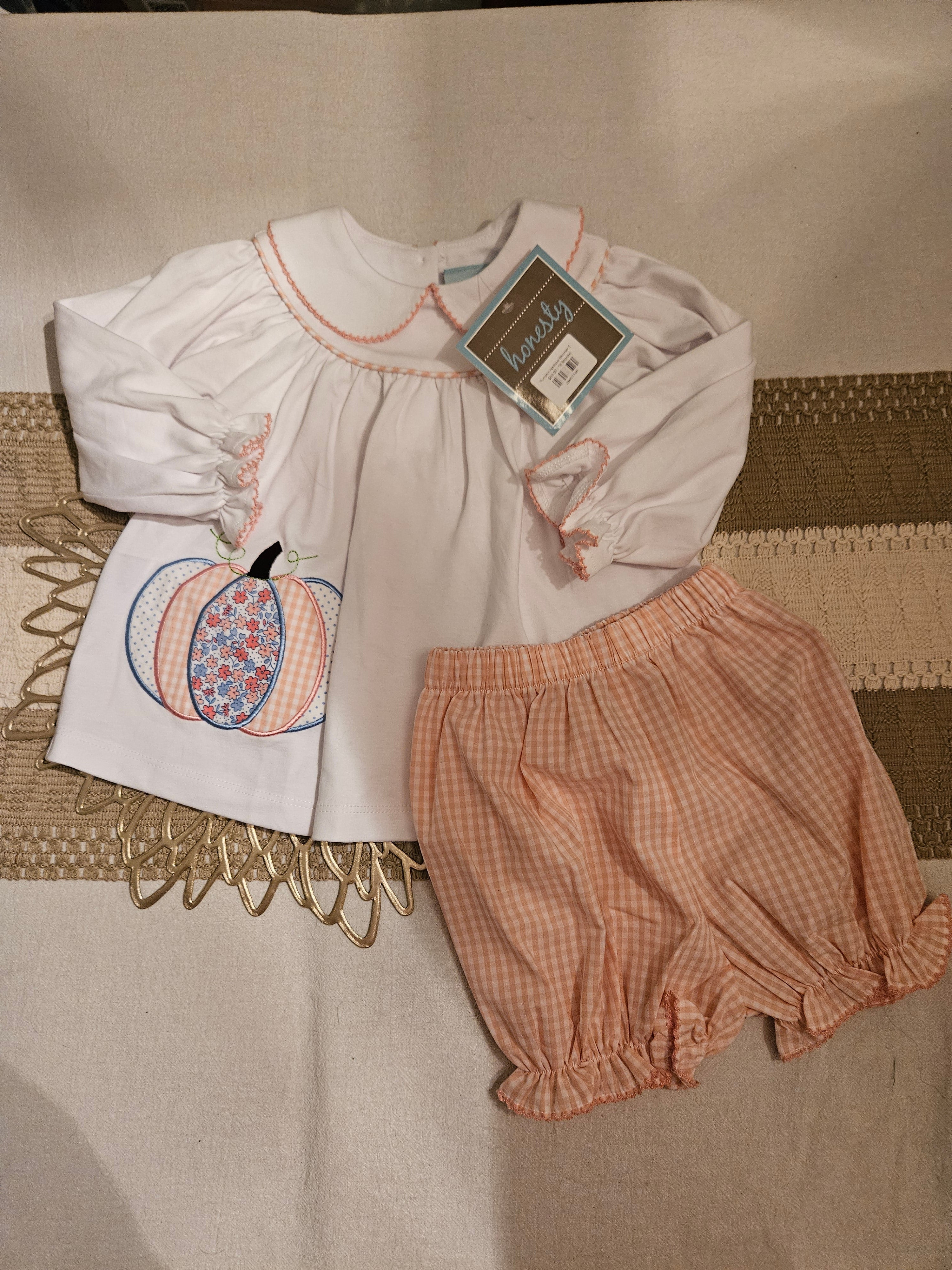 NWT Honesty 2pc Pumpkin Set Sz 18M