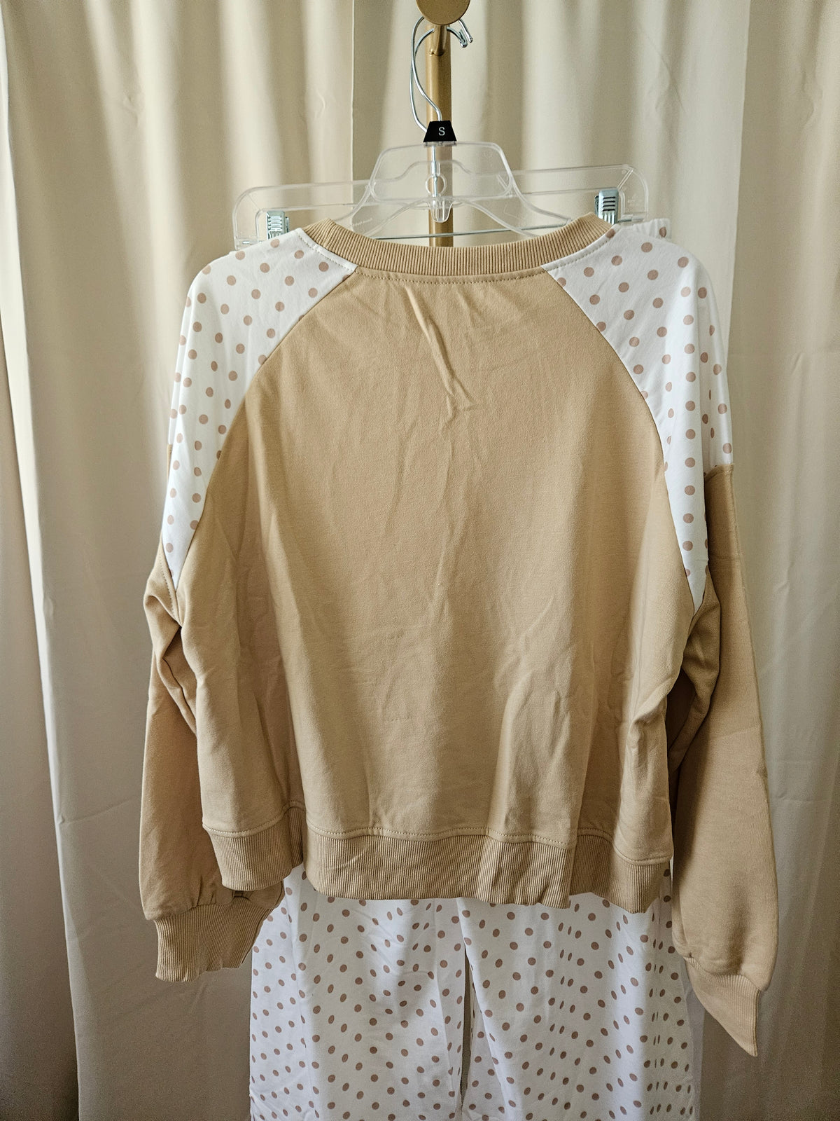 Beige & White Polka Dot 2-Piece Set | Little Daisy | L/XL
