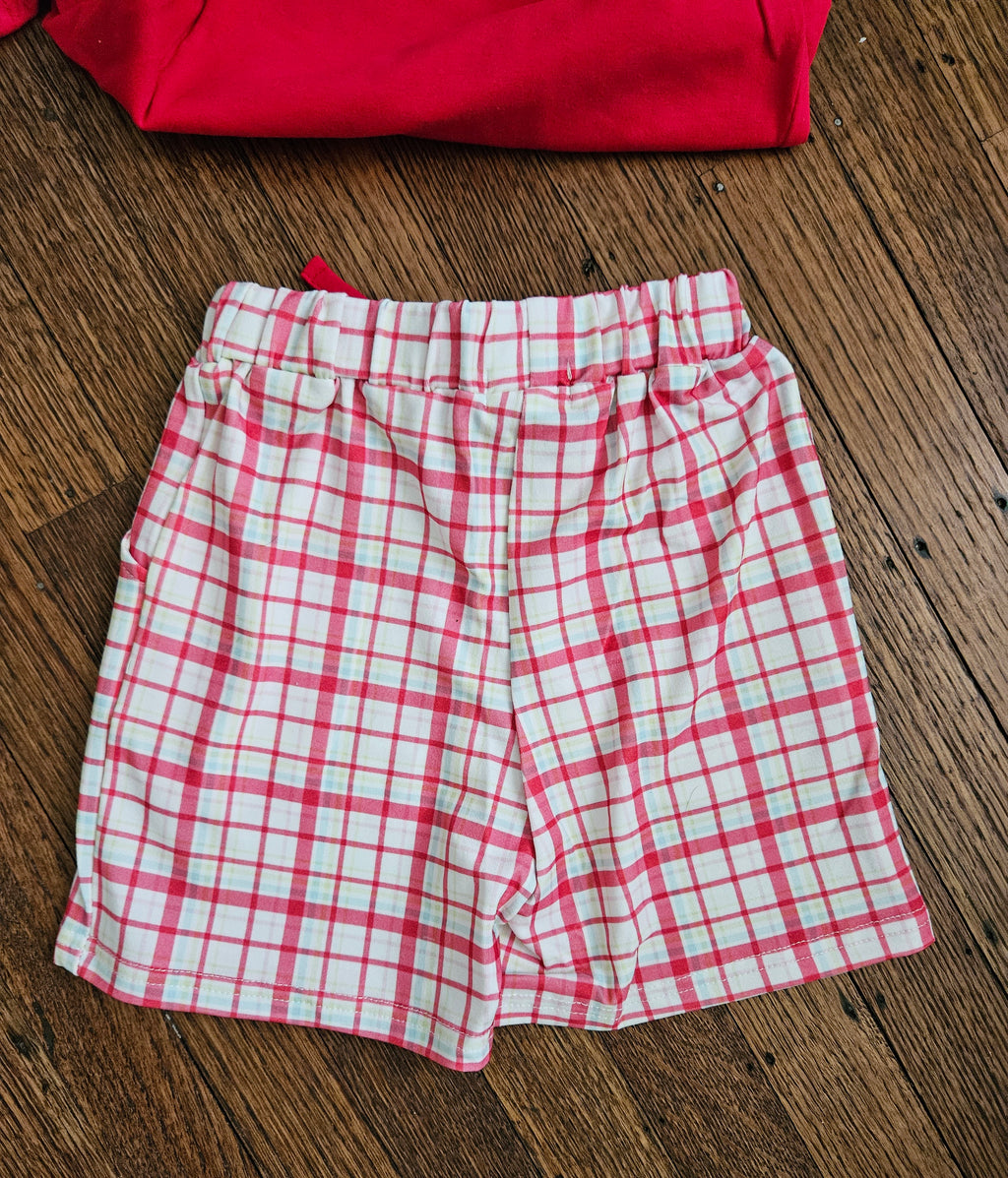 Rylee Faith Designs Boys School Bus Smocked Short Set | Sizes 2, 3, 4, 5