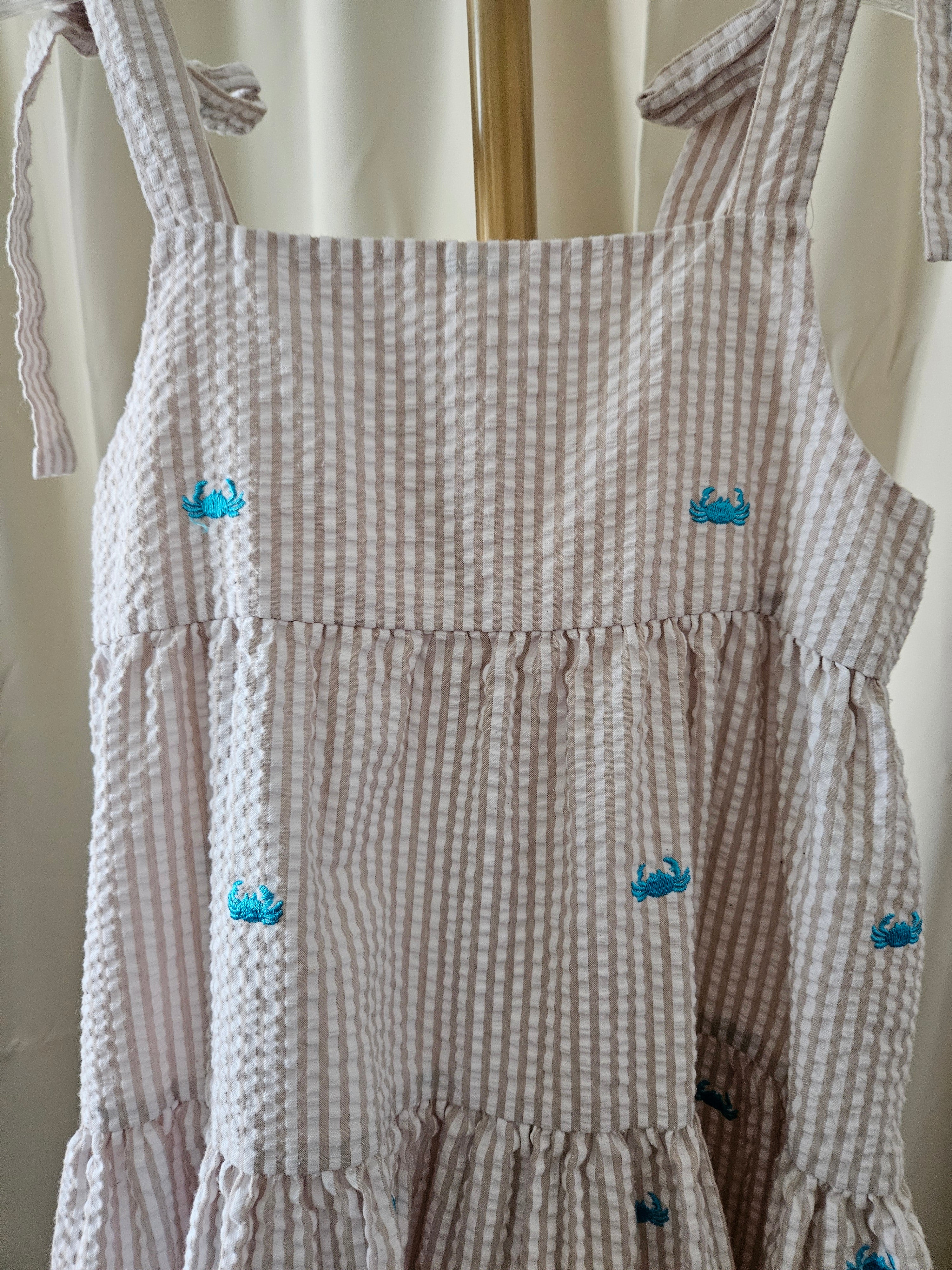 Kelly’s Kids Seersucker Crab Sundress 🦀