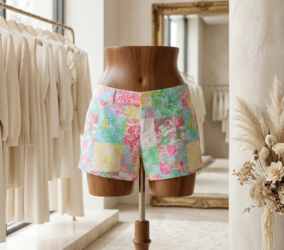 Lilly Pulitzer Callahan Patchwork Shorts – Bright Spring/Summer Colors 🌸☀️
