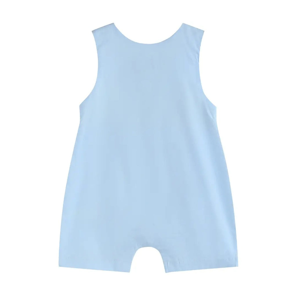 Lil' Cactus Blue Baby Easter Smocked Romper Sz 2T