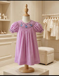 Mom & Me Girls Sz 5 Pink & White Gingham Mary Poppins Smocked Bishop Dress
