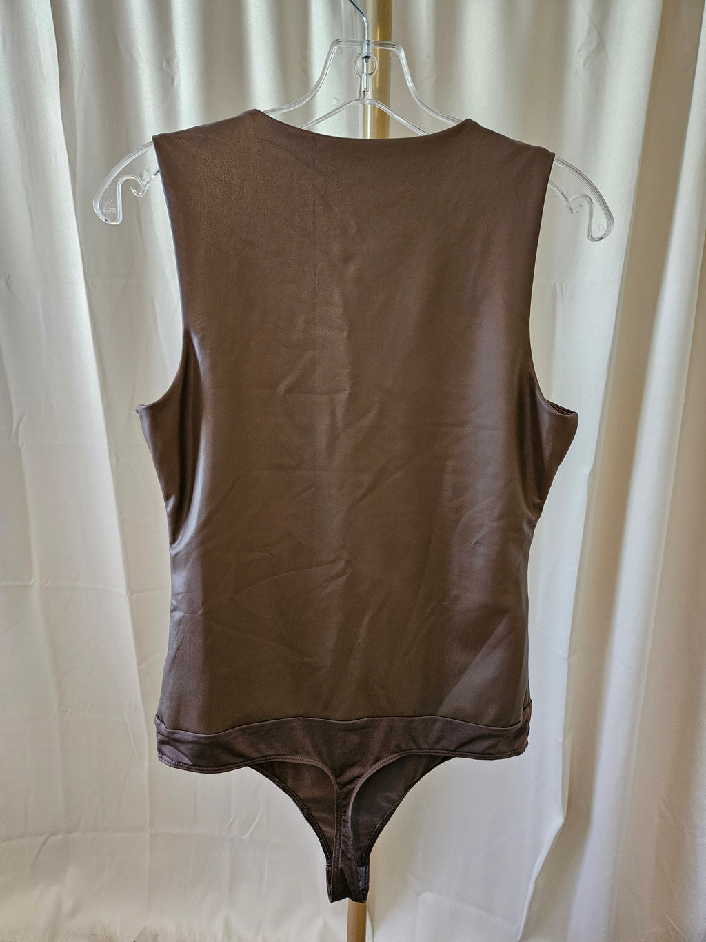Express Faux Leather Bodysuit Size Medium