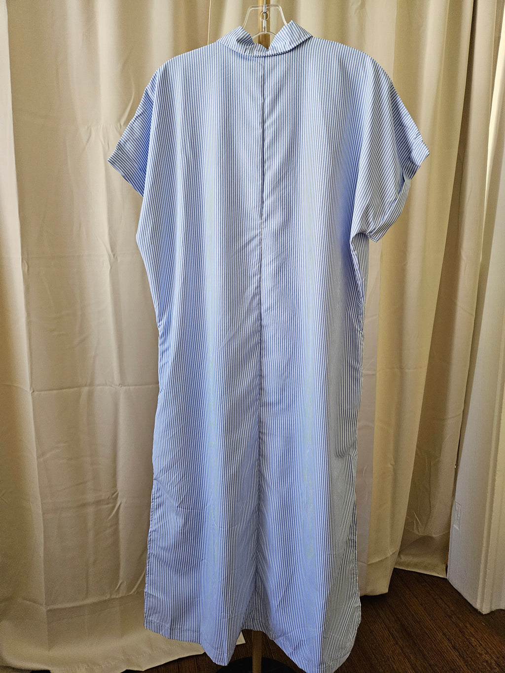 Wholesalesir Blue & White Striped Oversized Maxi Dress