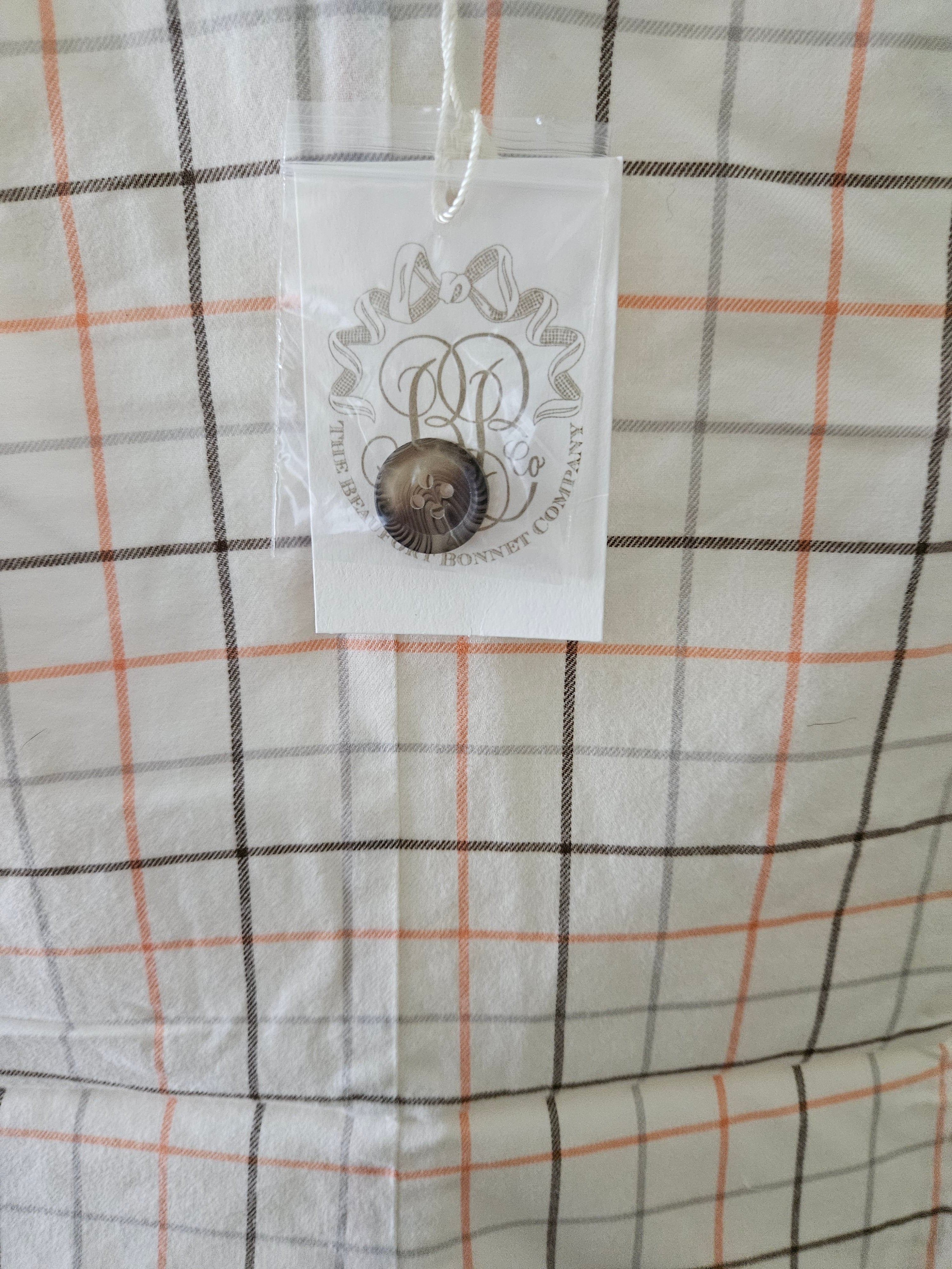 The Beaufort Bonnet Jack Keene Flannel Jon Jon Size 0-6M