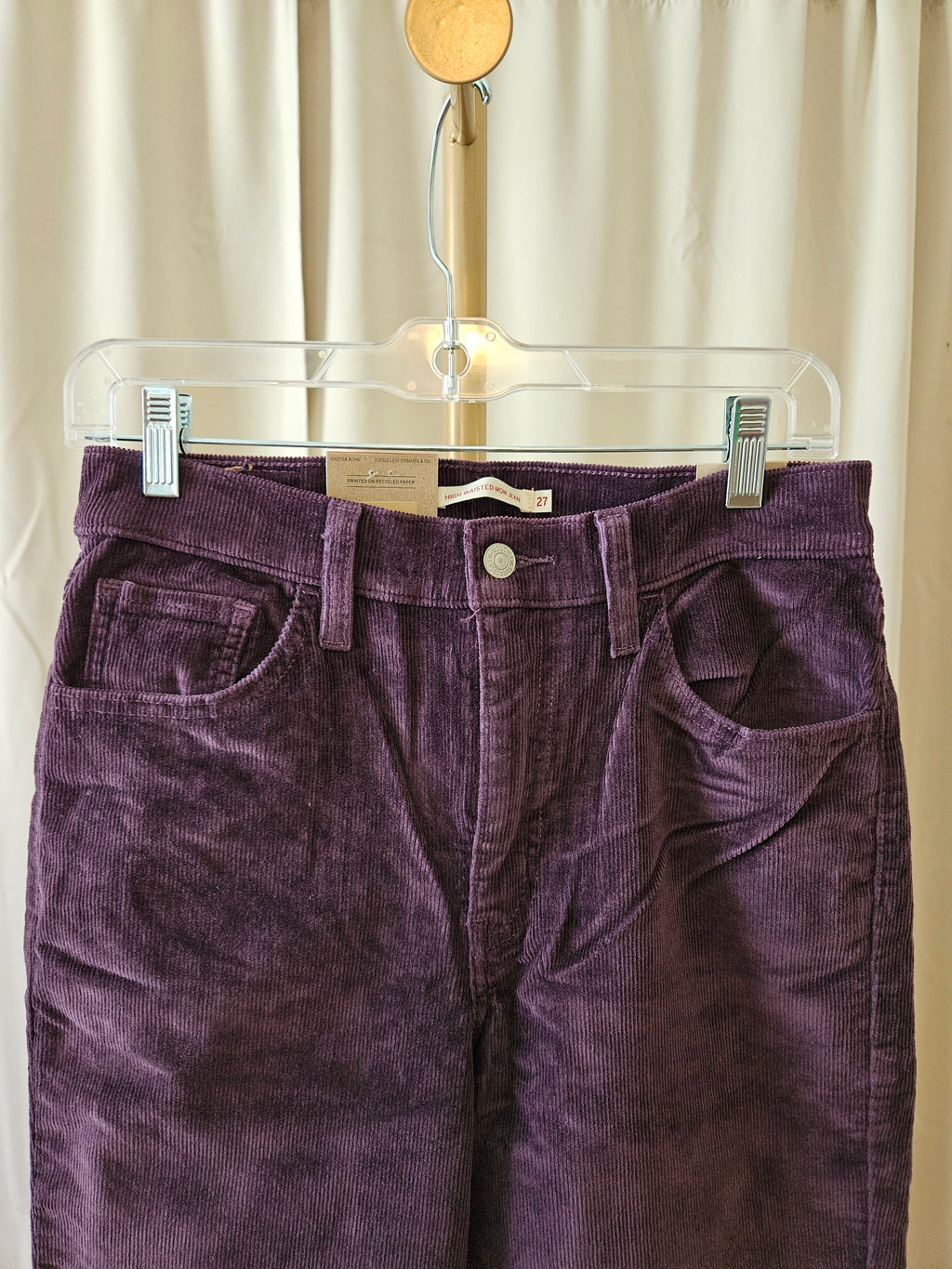 Levi Strauss & Co. Deep Purple High-Waisted Mom Jeans NWT Size 27x27