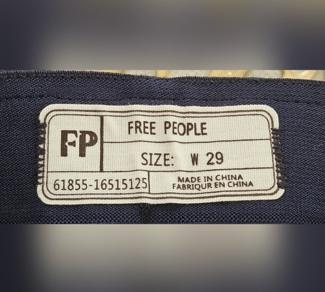 Free People Flat Front Flare Leg Pull On Jeans Size W29