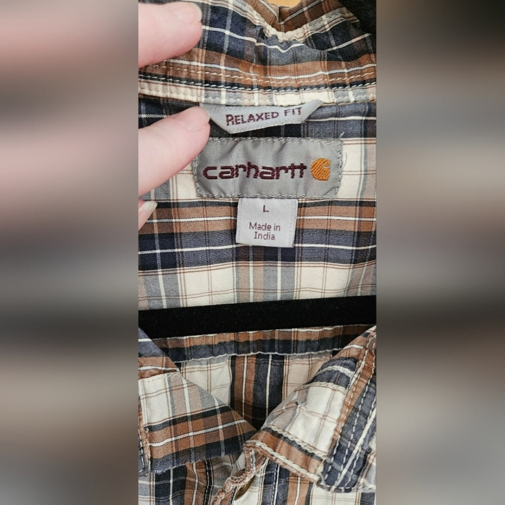 Carhartt Relaxed Fitt Button Down Shirt Size Large