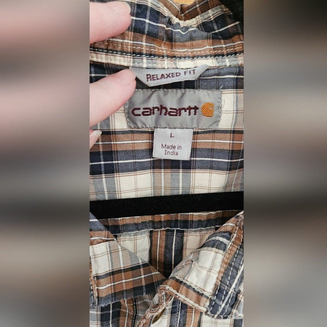 Carhartt Relaxed Fitt Button Down Shirt Size Large