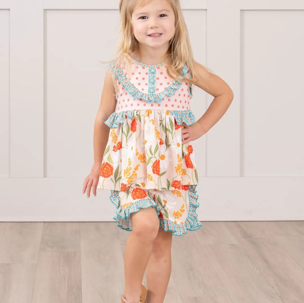 Marie Nicole Daisy Janes Ruffle Trim Outfit Sz 2T