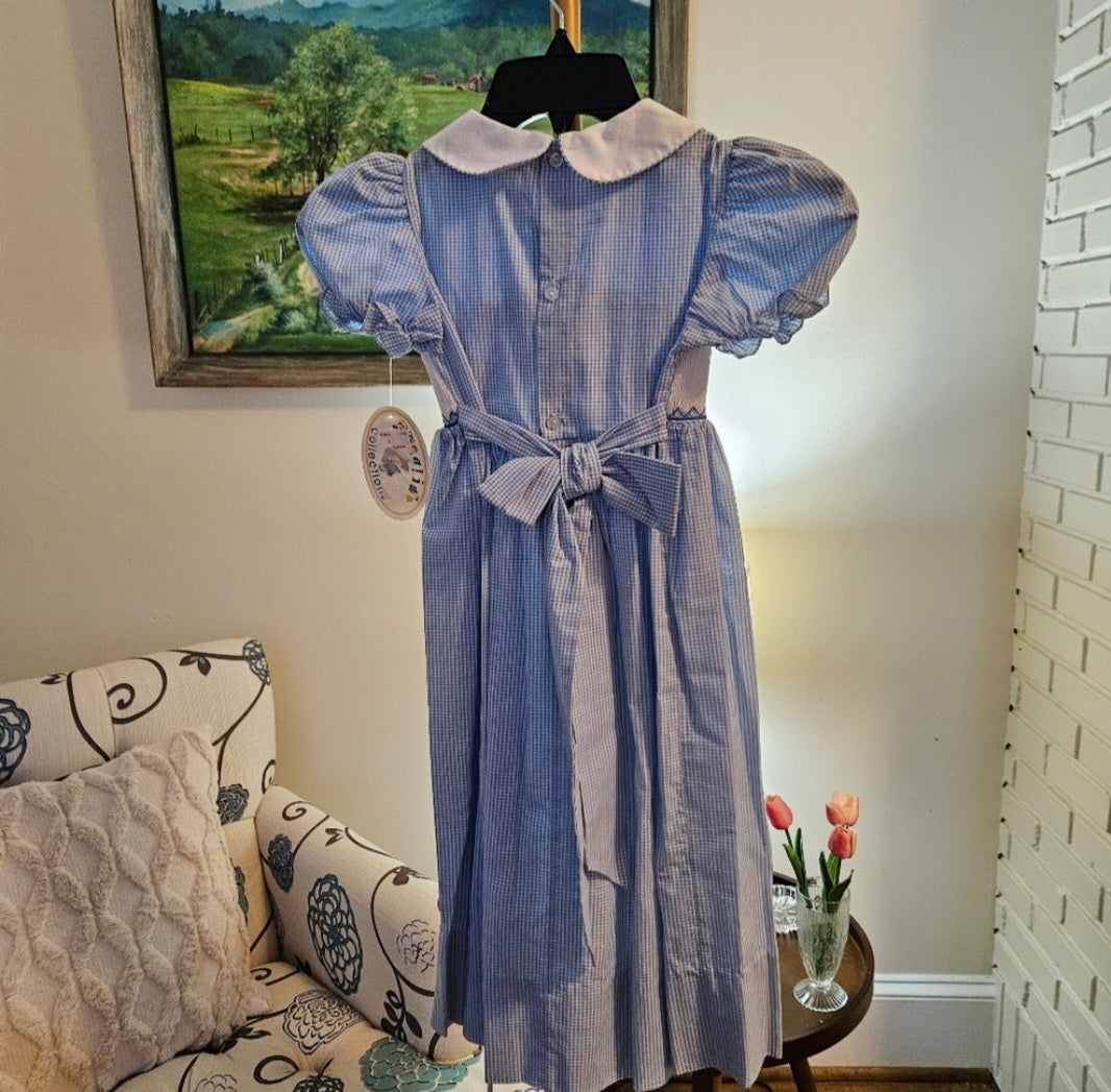 NWT Rosalina Collections Smocked  Dress with Puppies Sz 6Y