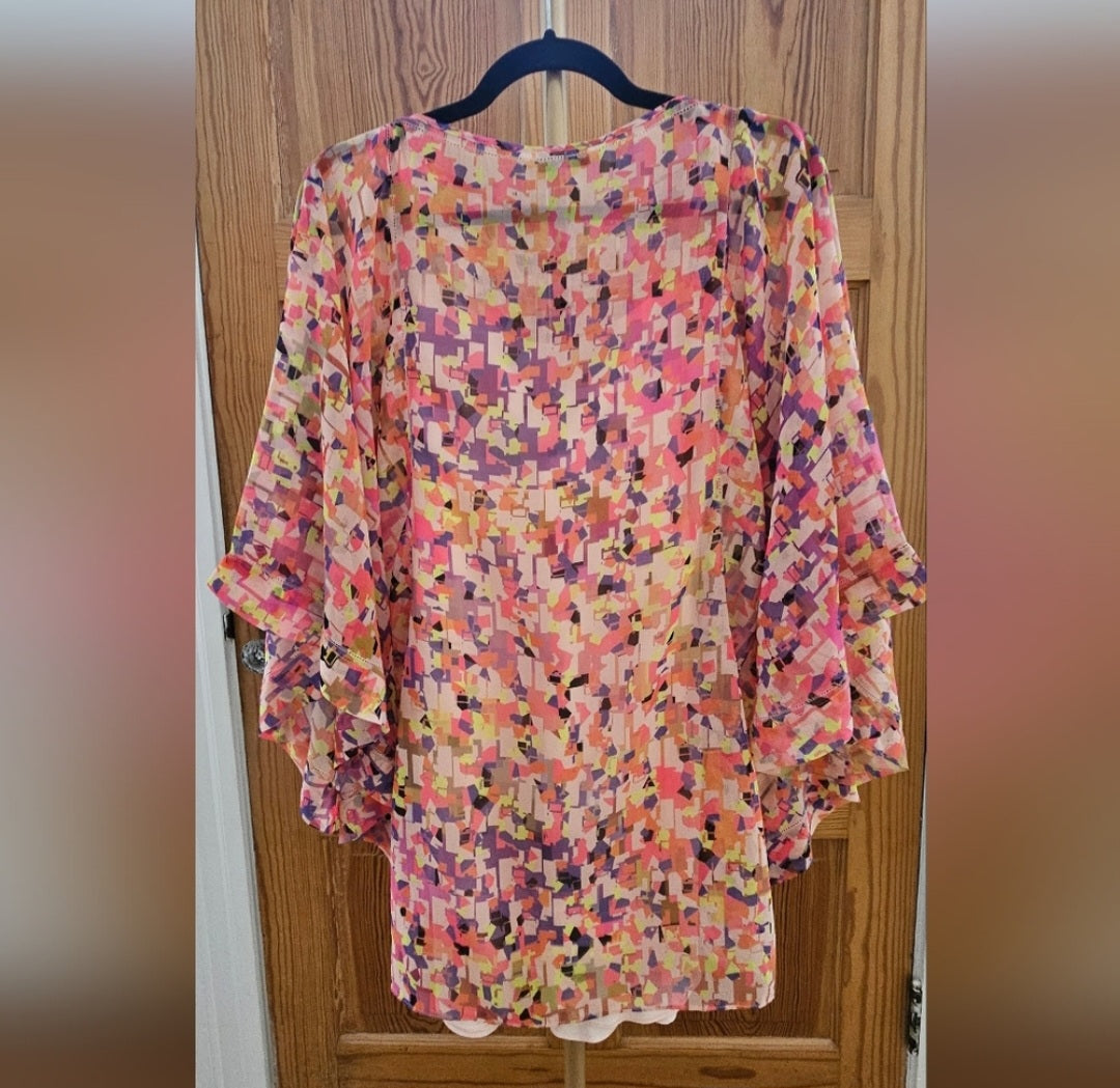 Trina Turk Slip Dress with Shear Overlay Size 2