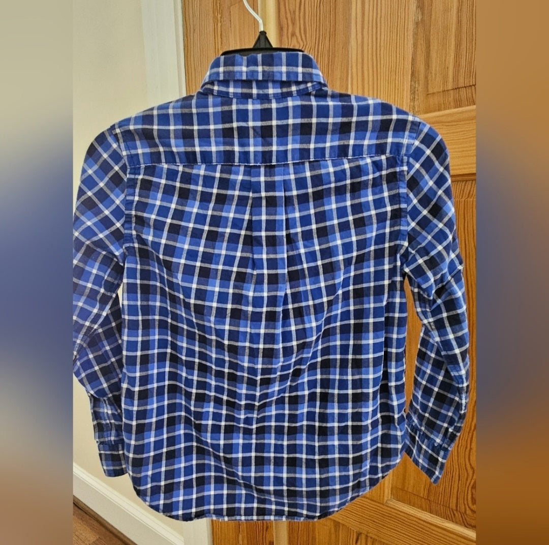 Ralph Lauren Blue Plaid Longsleeve Button Down Size S (8)