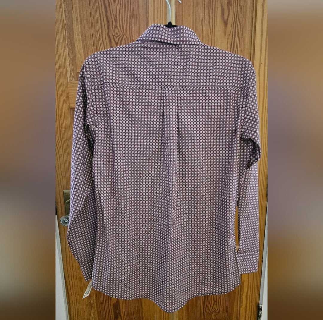 NWT Wrangler Western Wear Classic Fit Longsleeve Button Down Shirt Size XL