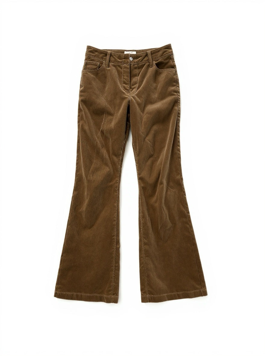 Bamboo Traders Velour Flat Front Pants Size 4