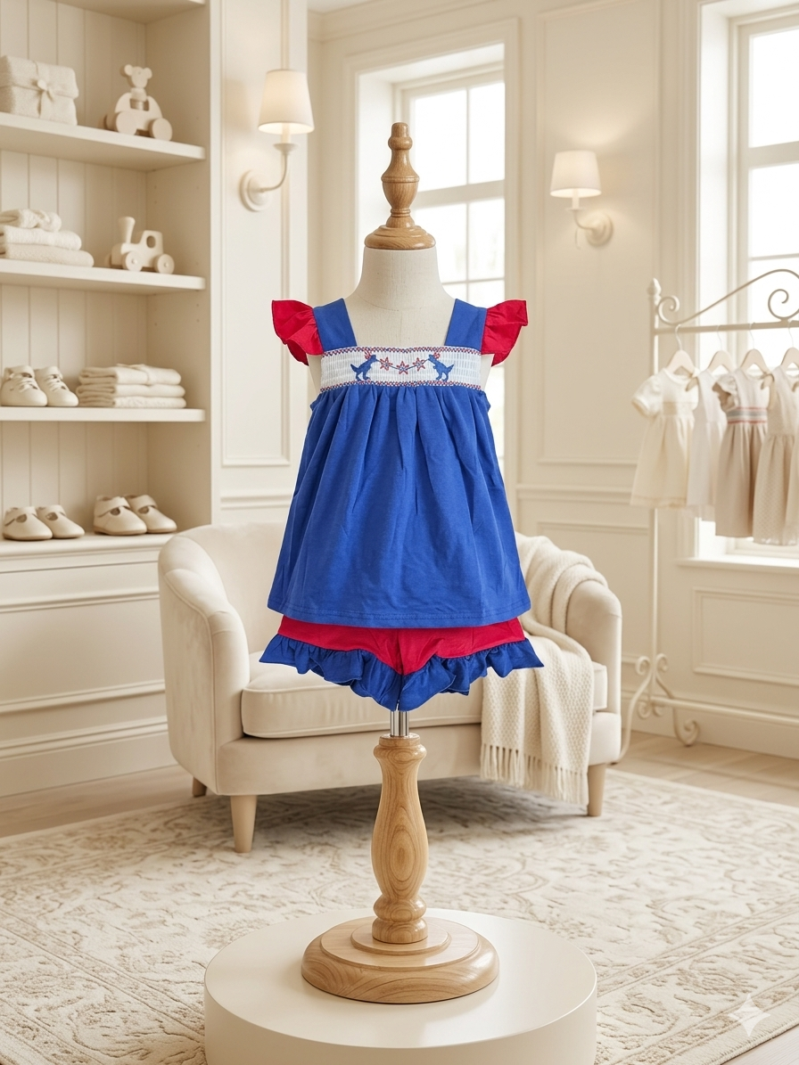 Rylee Faith Patriotic Dino Set 🇺🇸 Size 2