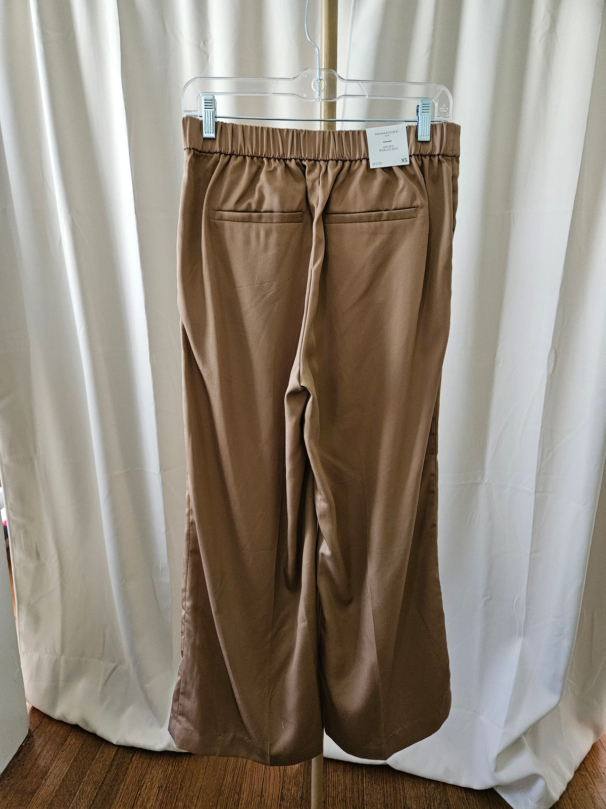 Banana Republic Brown Ruched 2-Piece Pants Suit Small Petite XS Petite