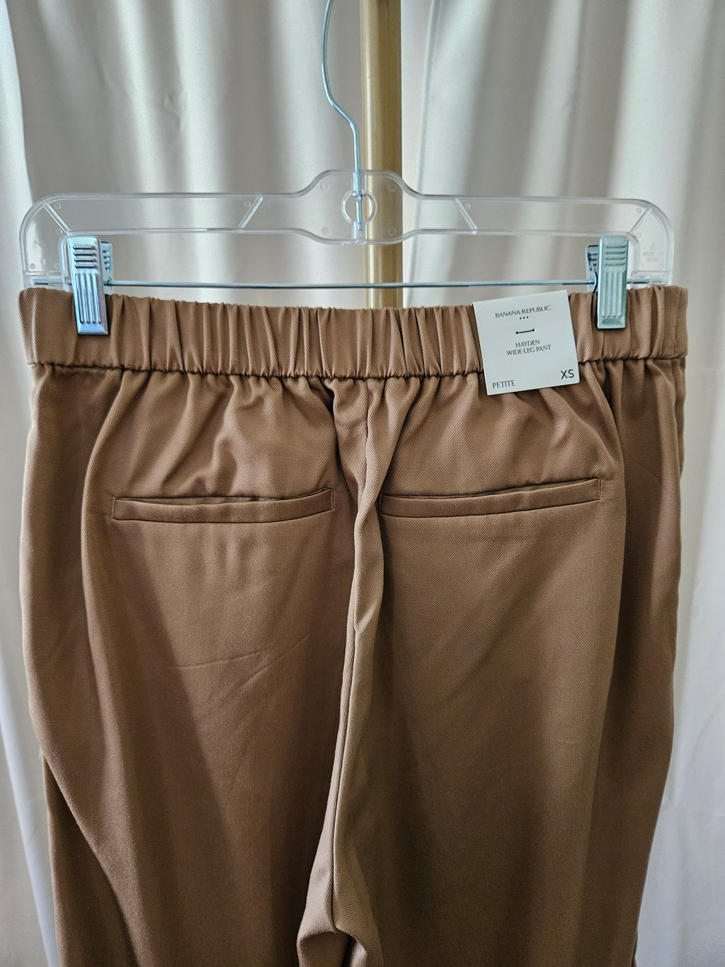 Banana Republic Brown Ruched 2-Piece Pants Suit Small Petite XS Petite
