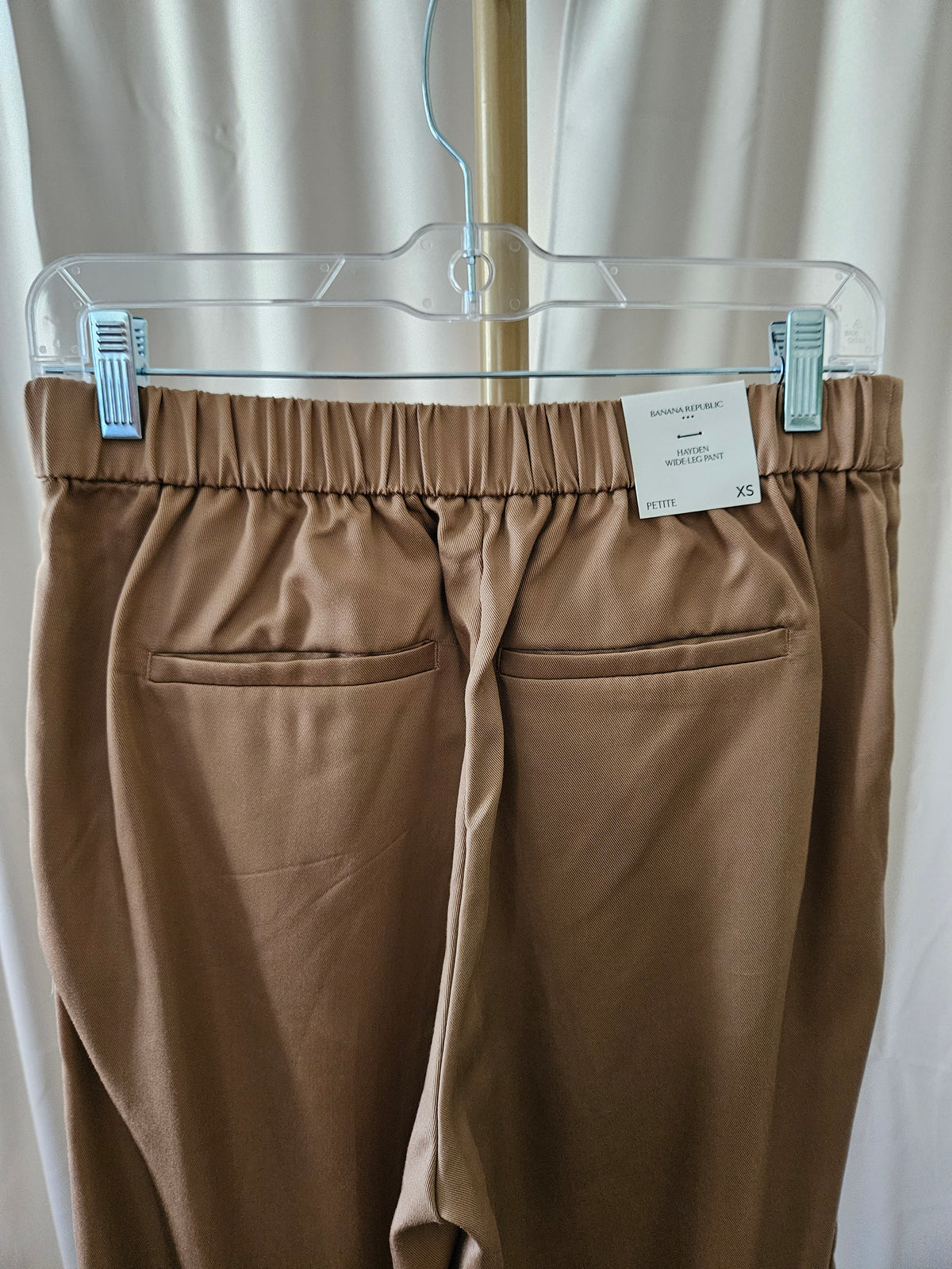 Banana Republic Brown Ruched 2-Piece Pants Suit Small Petite XS Petite