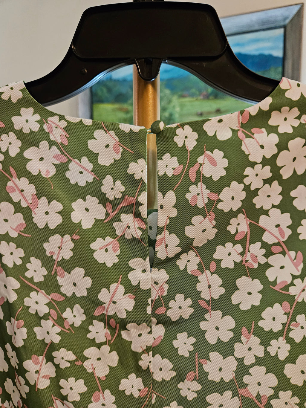 Alfani Floral Green Women's Top Sz 2X