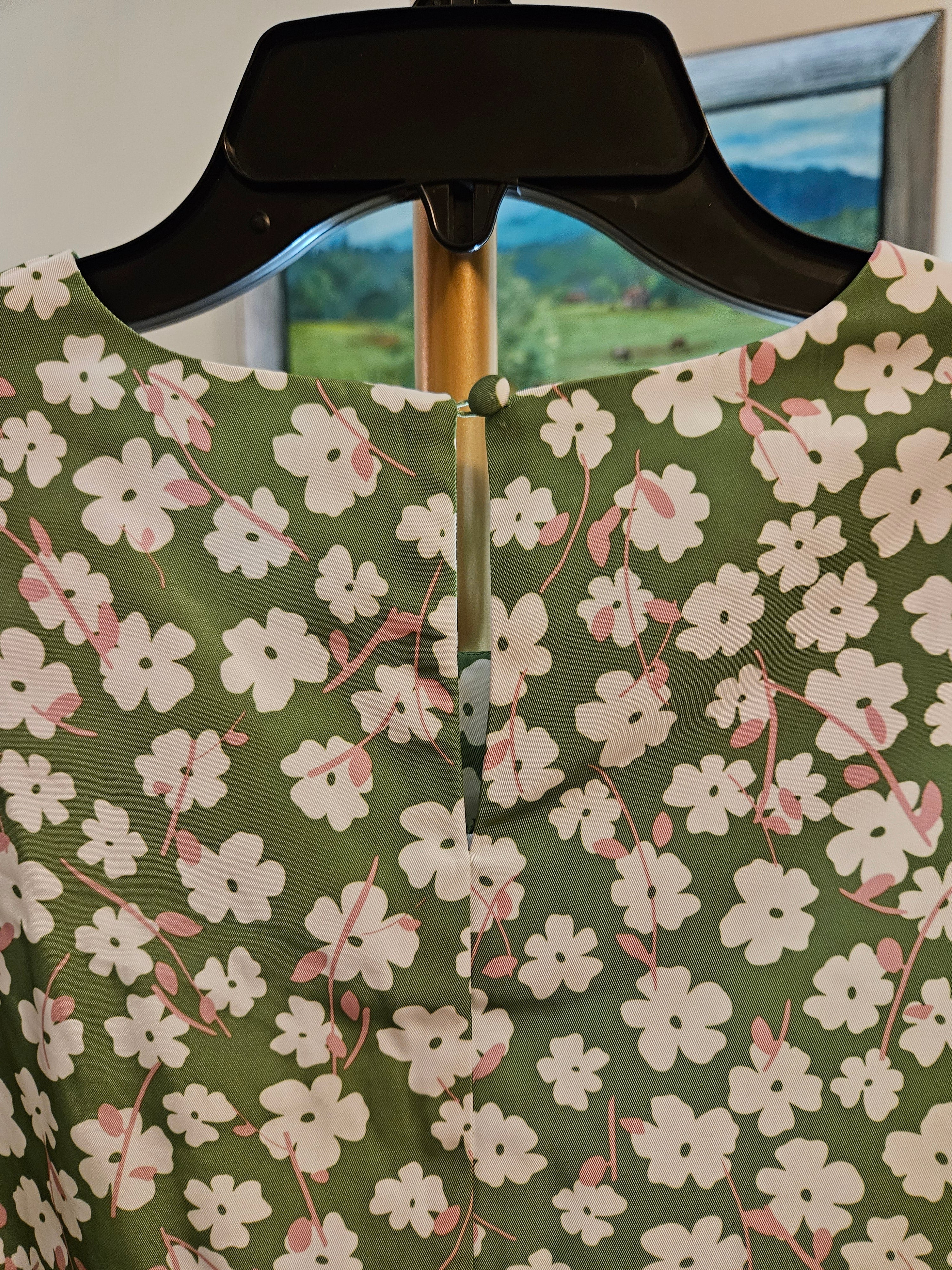 Alfani Floral Green Women's Top Sz 2X