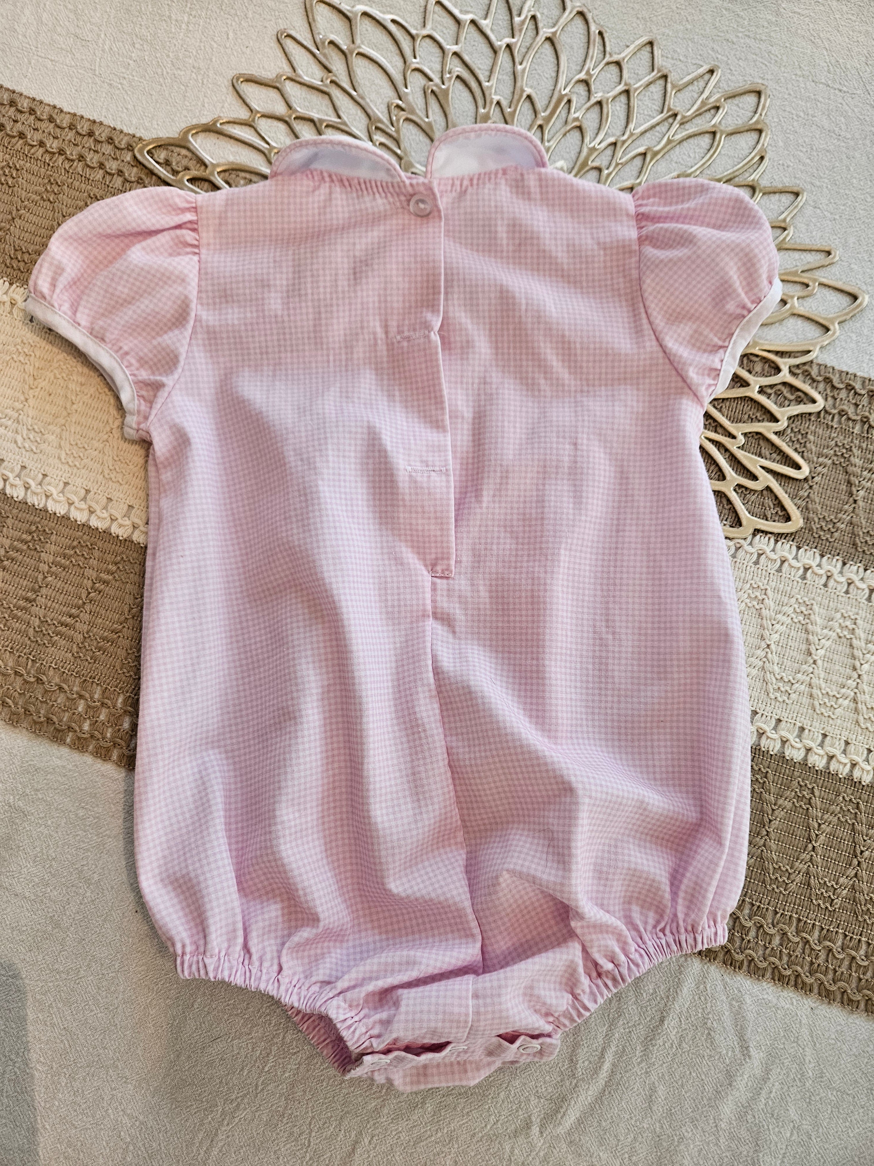 Lullaby Set Pink Golf Baby Romper with White Collar Sz 3M